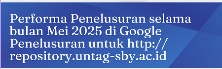 Performa repository Untag  selama bulan mei 2025 di Google Penelusuran