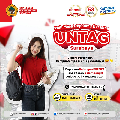 Pendaftaran Gelombang 3 di Universitas 17 Agustus 1945 Surabaya Telah Dibuka!