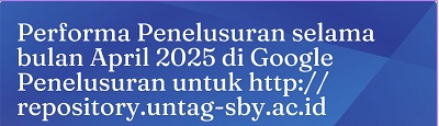 Performa repository Untag  selama bulan april 2025 di Google Penelusuran