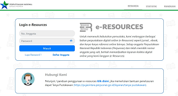 Tutorial Cara Akses E-Resources Perpustakaan Nasional RI 