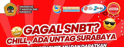 SNBT Gagal? Daftar ke UNTAG Surabaya Sekarang, Banyak Diskon!