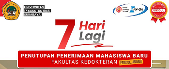 7 Hari Lagi! Penutupan Penerimaan Mahasiswa Baru Fakultas Kedokteran UNTAG Surabaya