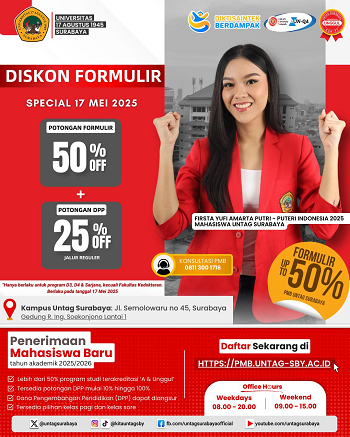 DISKON FORMULIR SPESIAL 17 MEI 2025   penerimaan mahasiswa baru tahun akademik 2025/2026