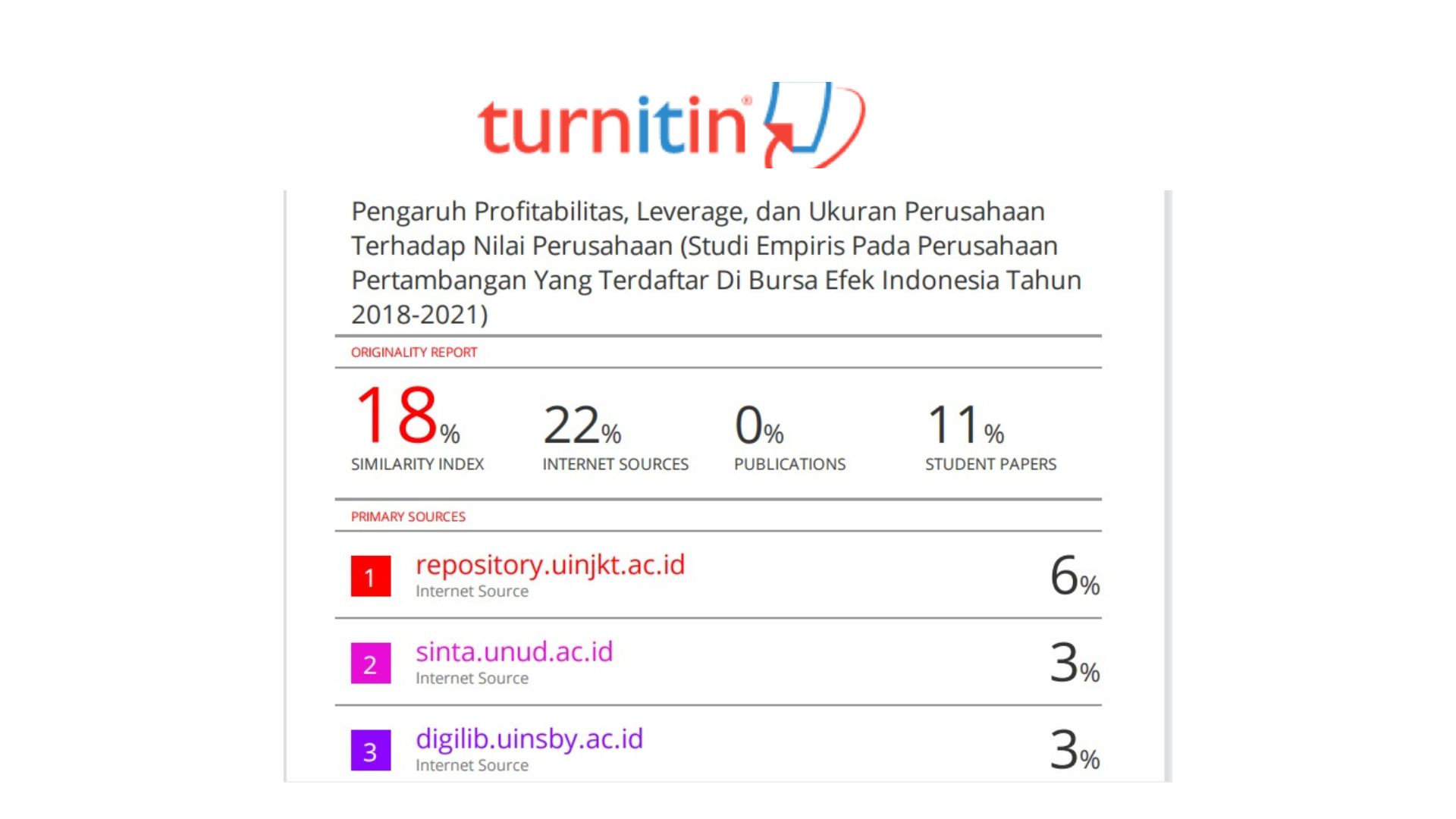 Plagiarisme Dan Alat Pendeteksi Plagiarisme Software Turnitin 